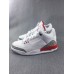 Men Air Jordan 3 Retro White Red Grey
